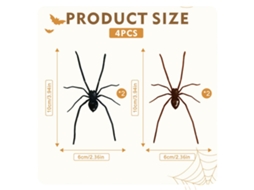 Laxiscreed Aranha De Plástico Para Decoração E Escapadinhas Divertidas