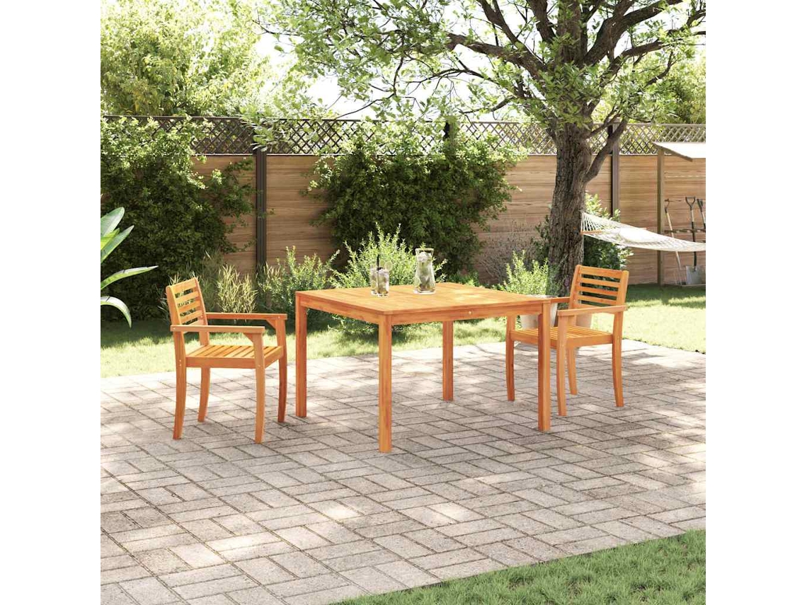 Vidaxl Conjunto De Jantar Para Jardim 3 Unid. Castanho