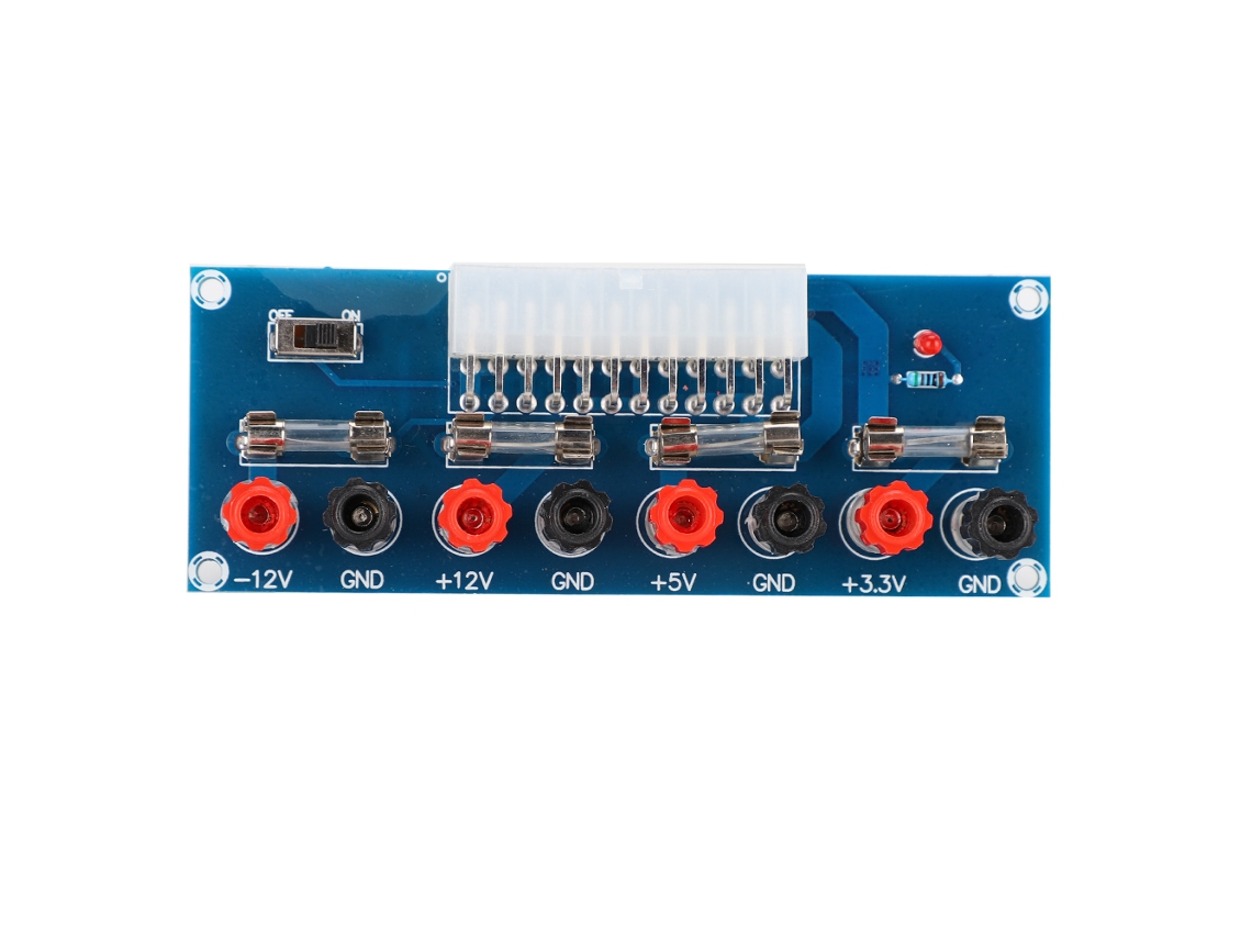 Aetheria placa Adaptadora Atx 24 Pinos com Indicador e Interruptor de Energia para Projetos Embutidos
