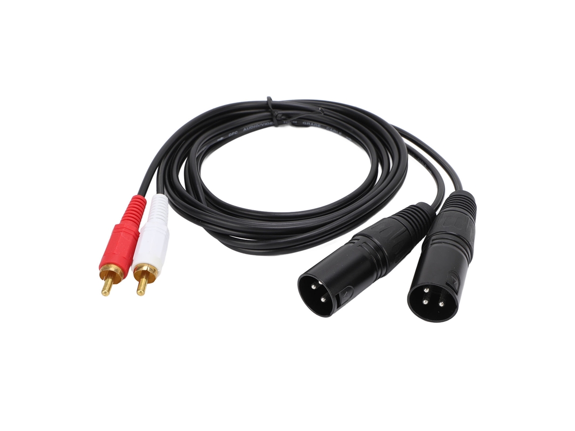 Aetheria cabo Adaptador Xlr Macho Duplo para Plugue de Áudio Hifi 1.5m para Amplificador Mesa de Mistura Microfone