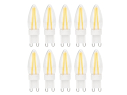 10pcs Lâmpada Led G9 Dimmable Filamento Longo 3w 220v para Residencial e Automóvel