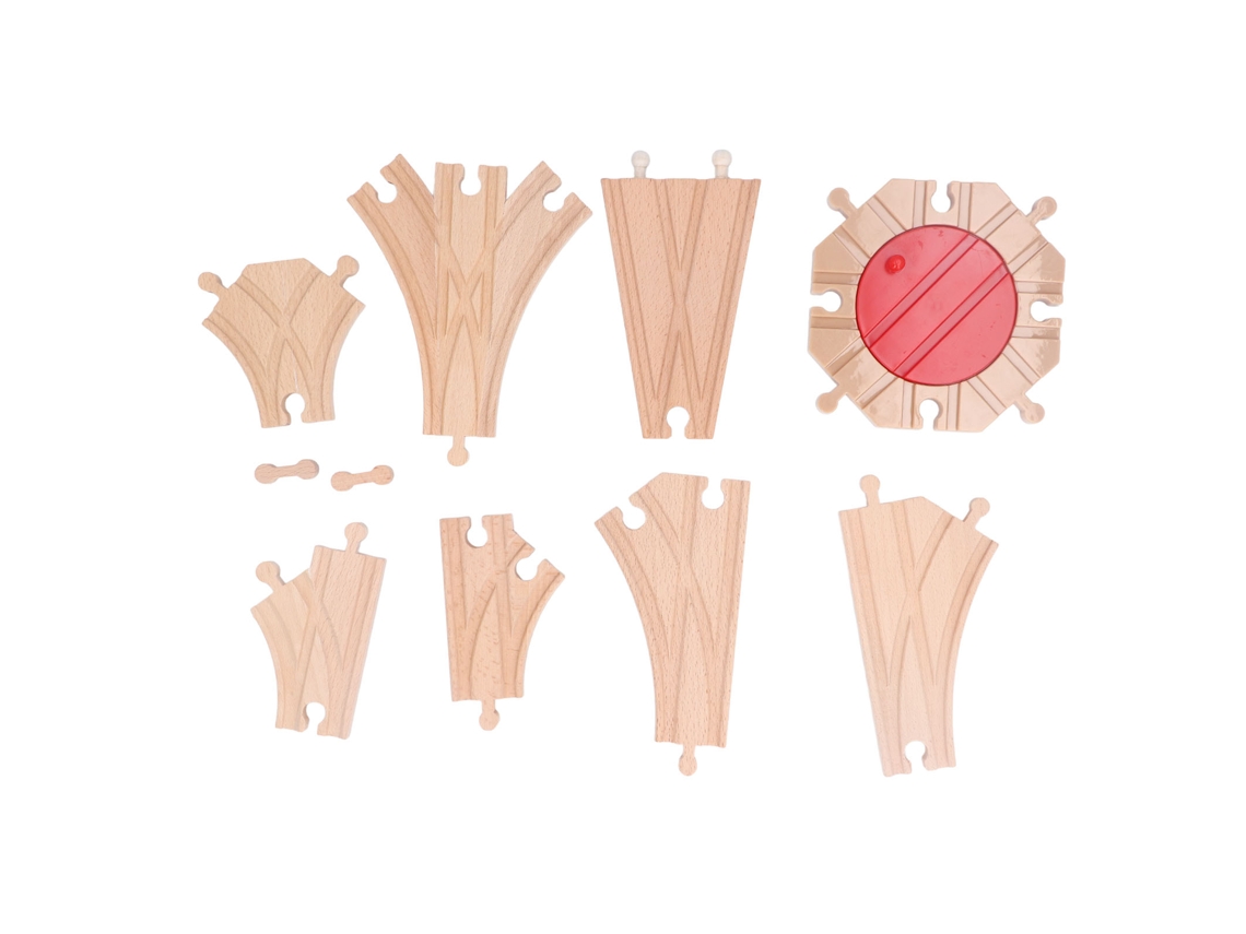 Mali conjunto de Trilhos de Trem de Madeira para Crianças Montagem Diy Educativo Expansão Pack C