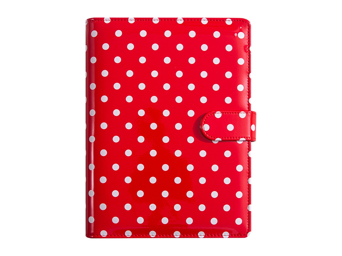 A5 Loose Leaf Speckled Red Notebook, Multi Card Slot Account Book For Financial Planning Work Record
