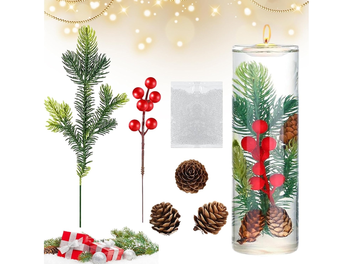 Enfeites De Natal Com Frutinhas Vermelhas Para Decorar Potes De Frutas |