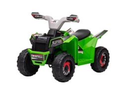 Quadriciclo Elétrico Para Crianças Veículo A Bateria De 6v Com Velocidade De 2,5 Km/h 70x41,5x48,5 Cm Verde