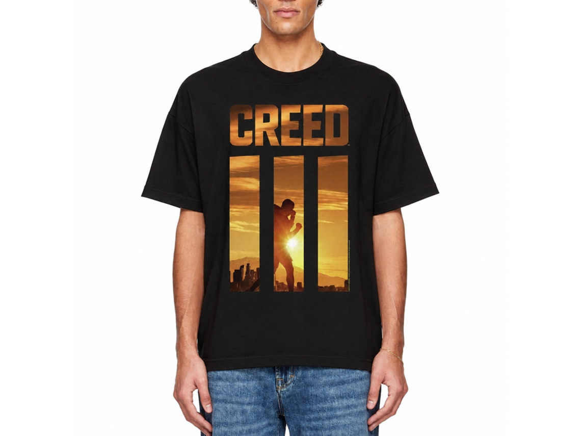 Rockinstone Rocky Movie Creed 3 Sunrise Black Adult T-shirt Size:xxxl