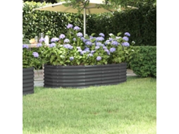 Vidaxl Canteiro Elevado Jardim 152x80x36 Aço Galvanizado Antracite