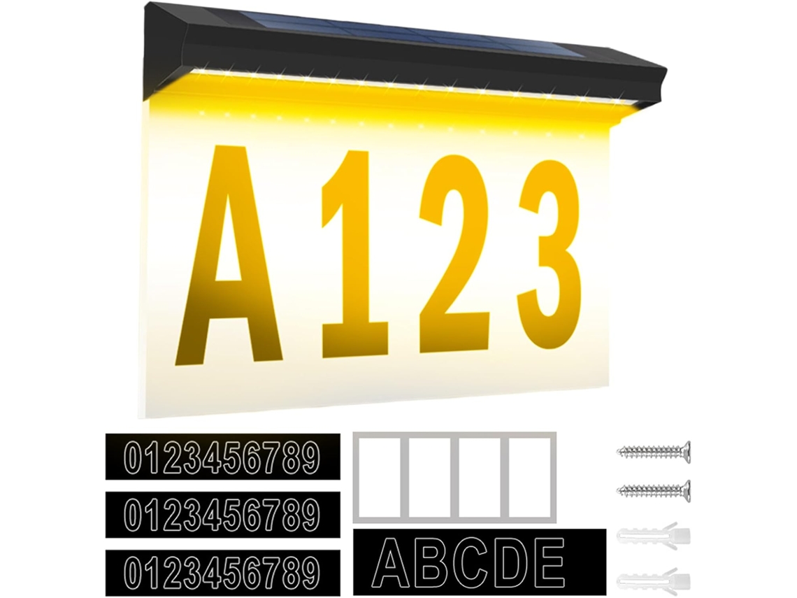 Painéis Solares, 12,44 X 2, Iluminam Números De Casas - Painel De Luz Com Eficiência Energética