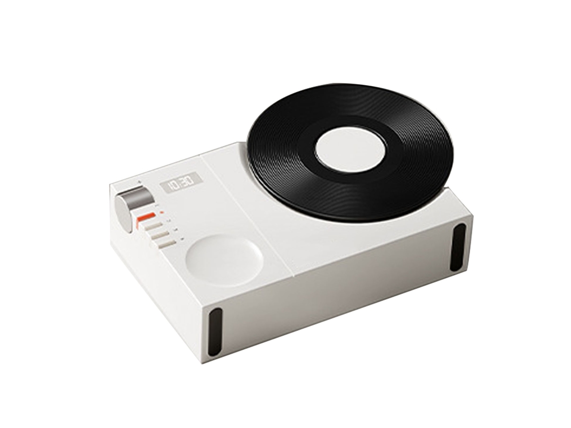 Toca discos Vintage LAXISCREED Bluetooth com Relógio