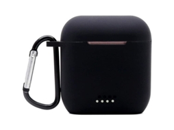 2026 capa de Silicone para Fone Bluetooth Tozo T6 com Porta chave e Led Visível Preto