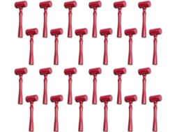Conjunto De Martelos Madeira Vermelhos, 24 Peças, Martelo De Juiz 15cm 5, 9 Polegadas, Acessório Decoração De