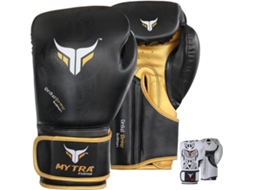 Luvas de Boxe MYTRA FUSION Tribal Power 14oz Couro Sintético Preto