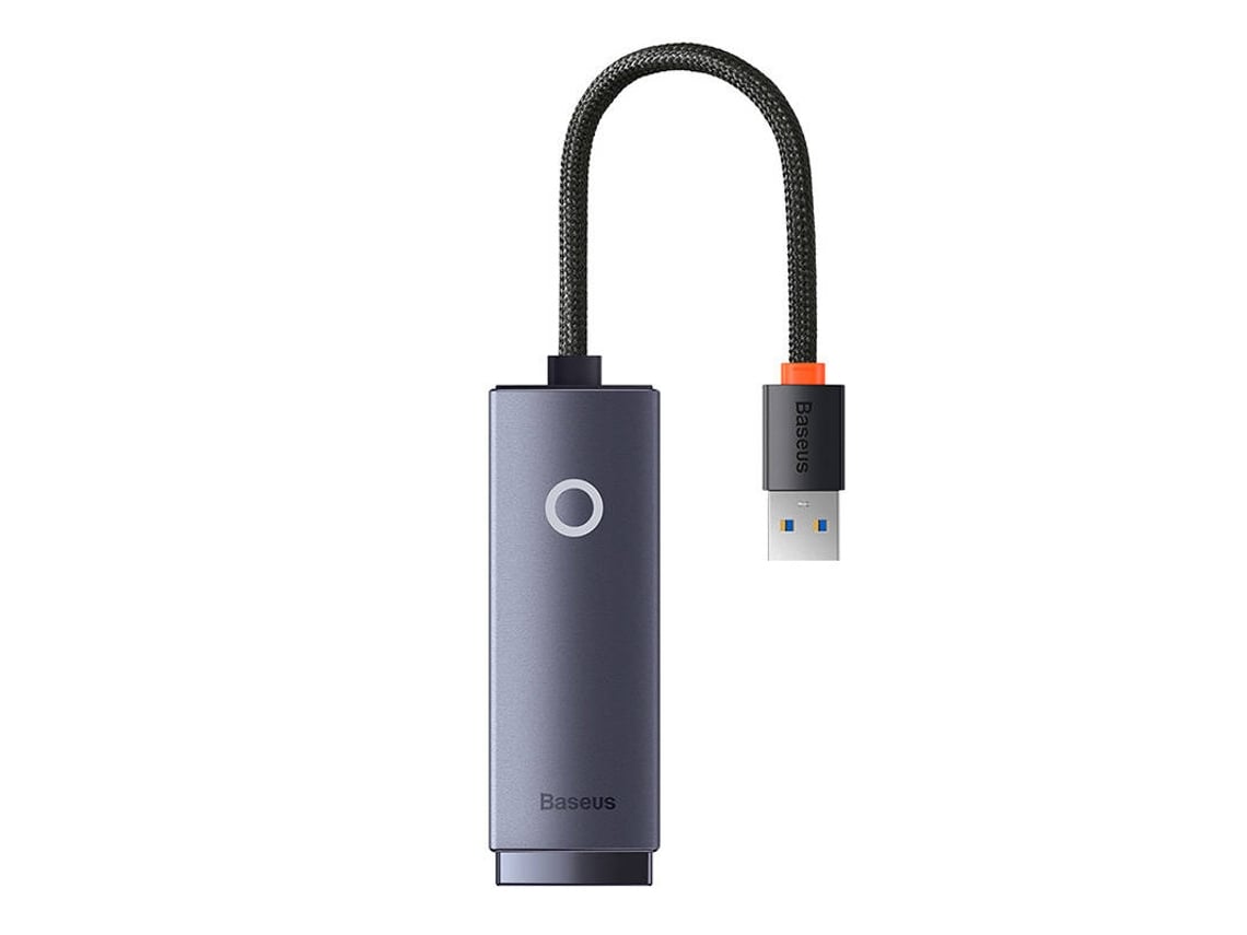 Adaptador Usb Para Rj45 Baseus De 1000 Mbps Para Velocidade De Conexão Ethernet De Pc