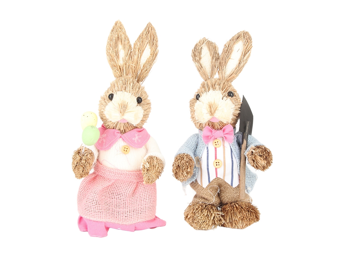 2pcs Ornamentos Coelho da Páscoa | S/MARCA