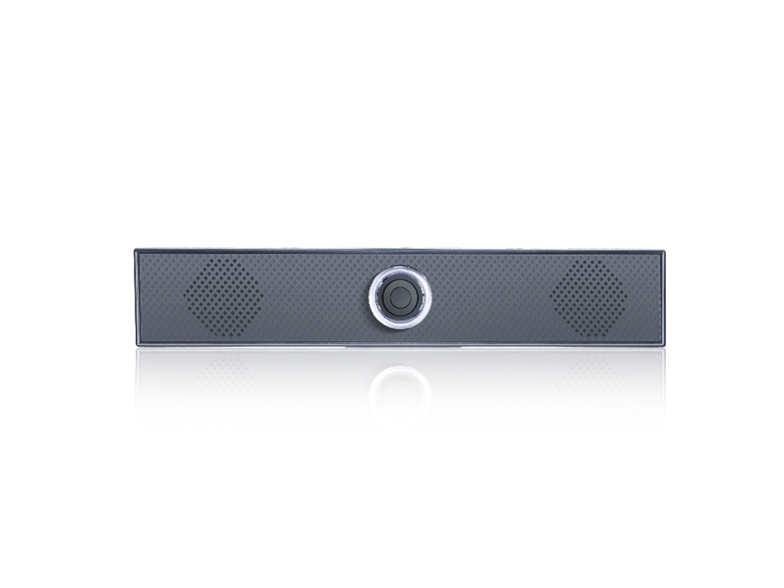 Soundbar HEXINYIGJLY Coluna Pc Usb com Bluetooth Som estéreo, Entrada 3.5mm, Alimentação Usb plug and play preto