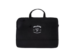 2026zentro-bolsa Para Laptop E Tablet 13" Com Padrões De Letras Fofos, À Prova De Água E Resistente A Impactos Em Couro Pu Preta