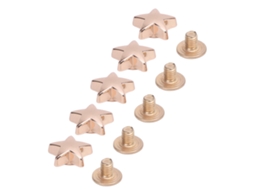 50 Conjuntos De Remaches E Parafusos De Couro Estrela De 5 Pontos 10mm Parafuso Ph 4.5mm Kit Para Couro Ouro