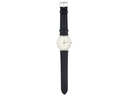Reloj De Pareja De Amantes Con Correa De Pu Cuadro Blanco Luz Azul Analógico Quartz