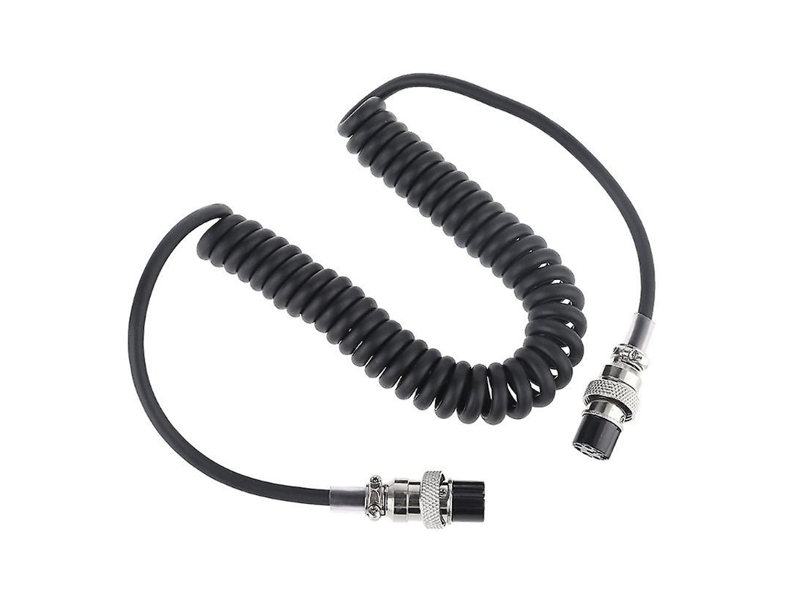 Cabo de Microfone de 70 Cm para Controlador de Tráfego Aéreo, Compatível com Transceptor Kenwood Mc 60, Preto e Resistente AQUAFORGE