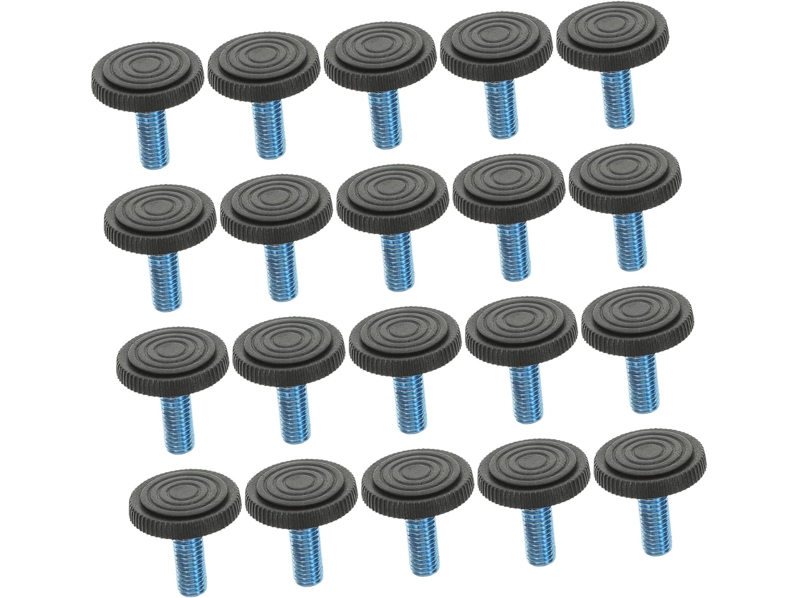 Sewacc Conjunto De 20-niveladores Ferro Ajustáveis Para Móveis, Sofá E Mesa De Centro, Fácil Instalação, Preto