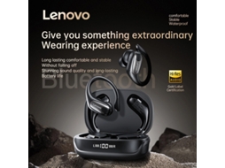 Auscultador Lenovo Ea305 Tws Com Ecrã Digital de Led, Sem Fios, Bluetooth 5.4, Diafragma Grande De 14,2 Mm, Som Panorâmico De 360 graus, Bateria Com Du