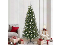 Vidaxl Árvore De Natal Artificial Com 300 Leds Verde 210 Cm Pe E Pvc