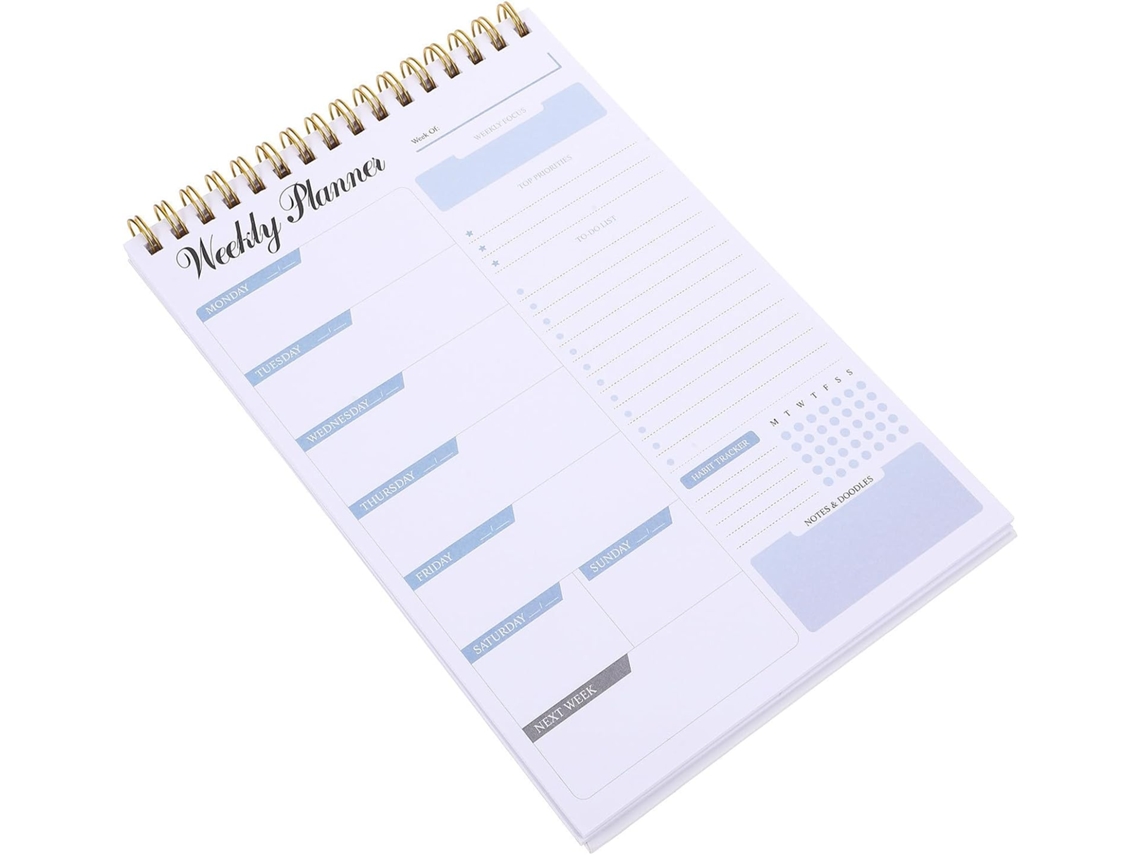 Organizador De Carnet A5 Em Papel Branco, Design Simples E Finalizado, Bloco De Notas Destacável Para