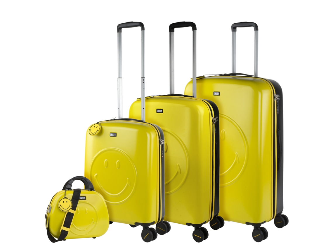 Conjunto de Malas SMILEY ORIGINALS Pc SMILEY ORIGINALS Amarelo-Preto 48X71X30 Cm 88L