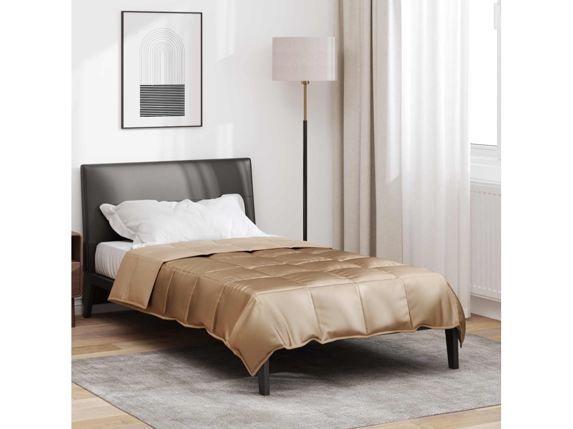 Vidaxl Duvet De Ano Inteiro 140 X 200 Cm 300 Gsm Ouro