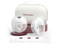 Bomba Tira Leite Elétrica Momcozy M5, Portátil E Hands Free Dupla, Flange Com Dupla Vedação, 3 Modos E 9 Níveis, 24 Mm (2 Unidades, Cinza)