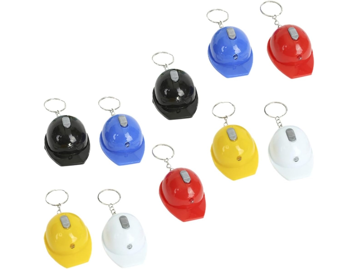 10 Mini Lanternas De Chaveiro, Plástico Resistente