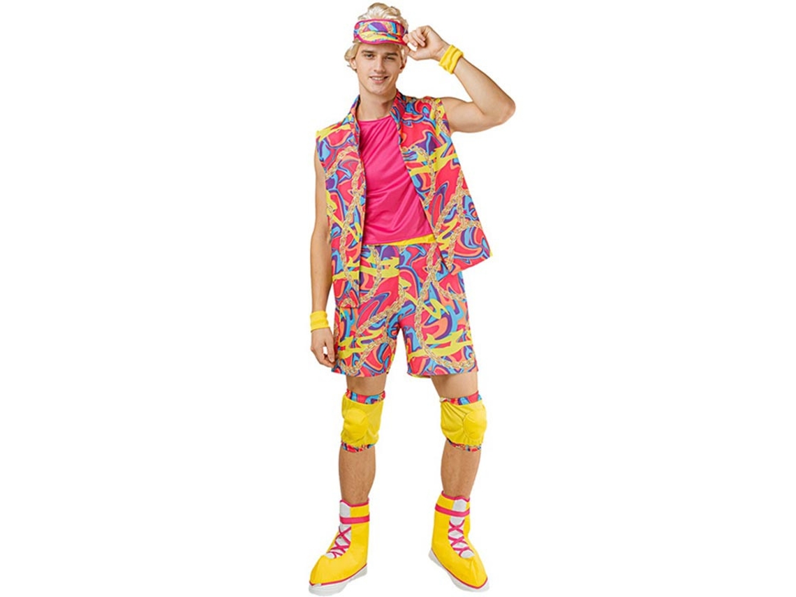 Fato de skatista de boneca multicolorida famosa para homens