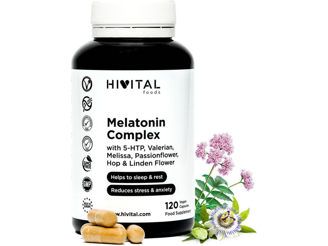 Suplemento Alimentar HIVITAL Melatonina Complex (120 Cápsulas Veganas)