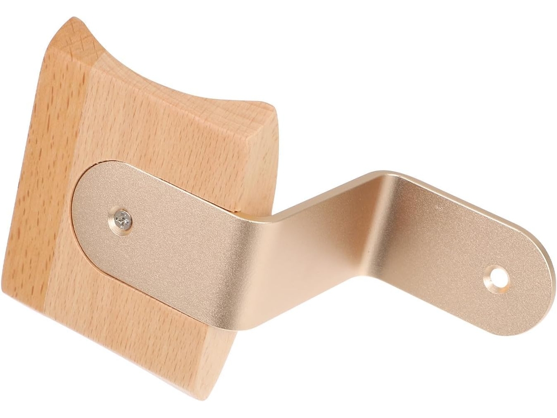 Suporte Para Fones De Ouvido Em Madeira Maciça Com Presilha Ajustável, Gancho Funcional Para Mesa, Adequado Para Fones