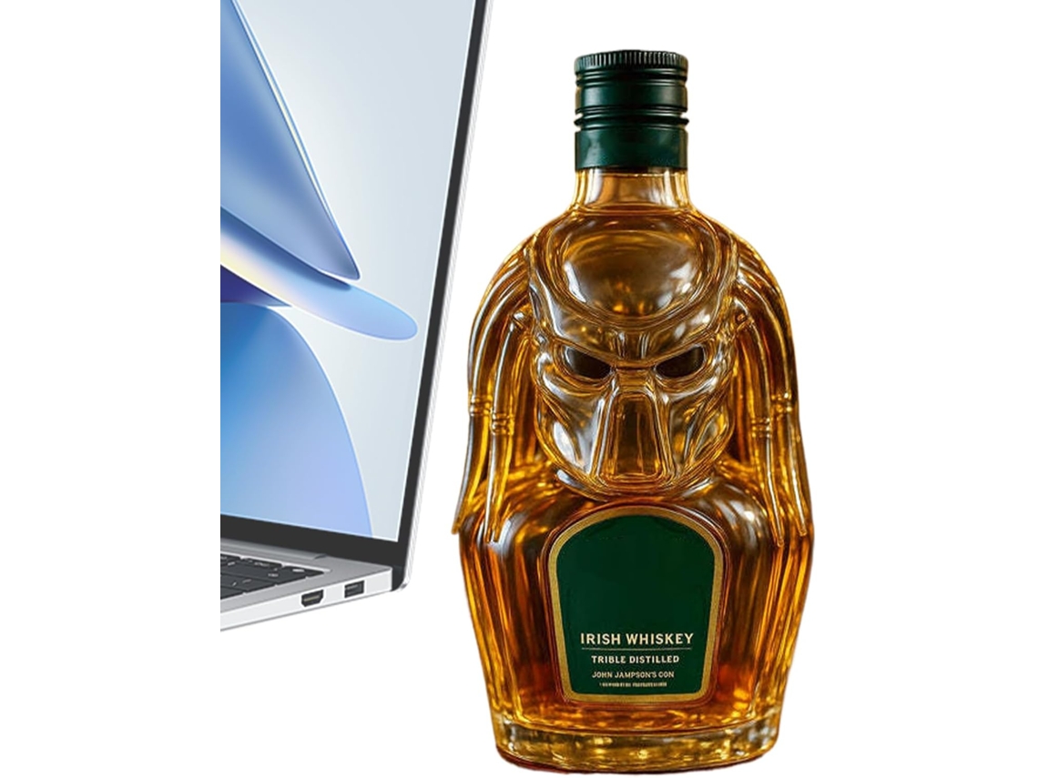 Garrafa Para Bebidas Alcoólicas | Decantador De 300ml Com Tampa Antivazamento, Design Em Relevo, Tam Gokoco