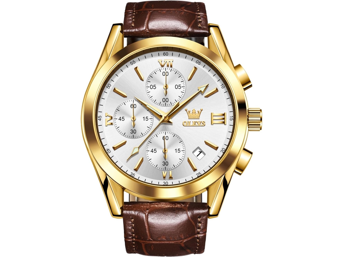 Lurelia Relógio Masculino, Movimento De Quartzo, Data/calendário, Luminoso, 9 Mm, 0,35 Polegadas, 38 Mm, 1,49 Polegadas, 8,66 Polegadas, 20 Mm, Couro