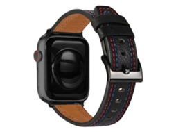 Pulseira de substituição elegante de couro genuíno tipo A para Apple Watch Series 10/9/8/7 de 42 mm, smartwatch Ly Ebike