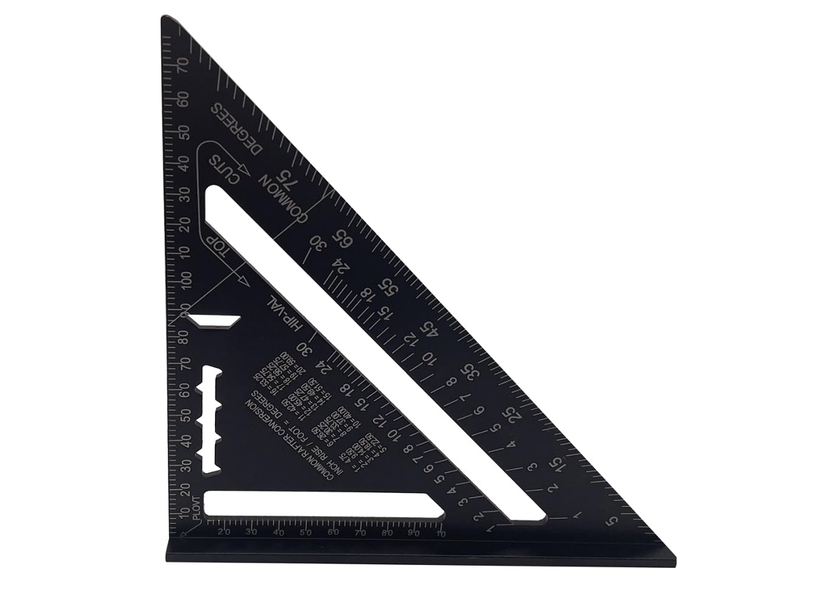Régua Triangular Ftvogue Em Liga De Alumínio, Conjunto 90 Graus,