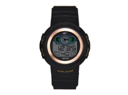 Relógio Eletrônico de Pulso Esportivo com Pulseira de Silicone 3atm Resistente À Água (dourado)
