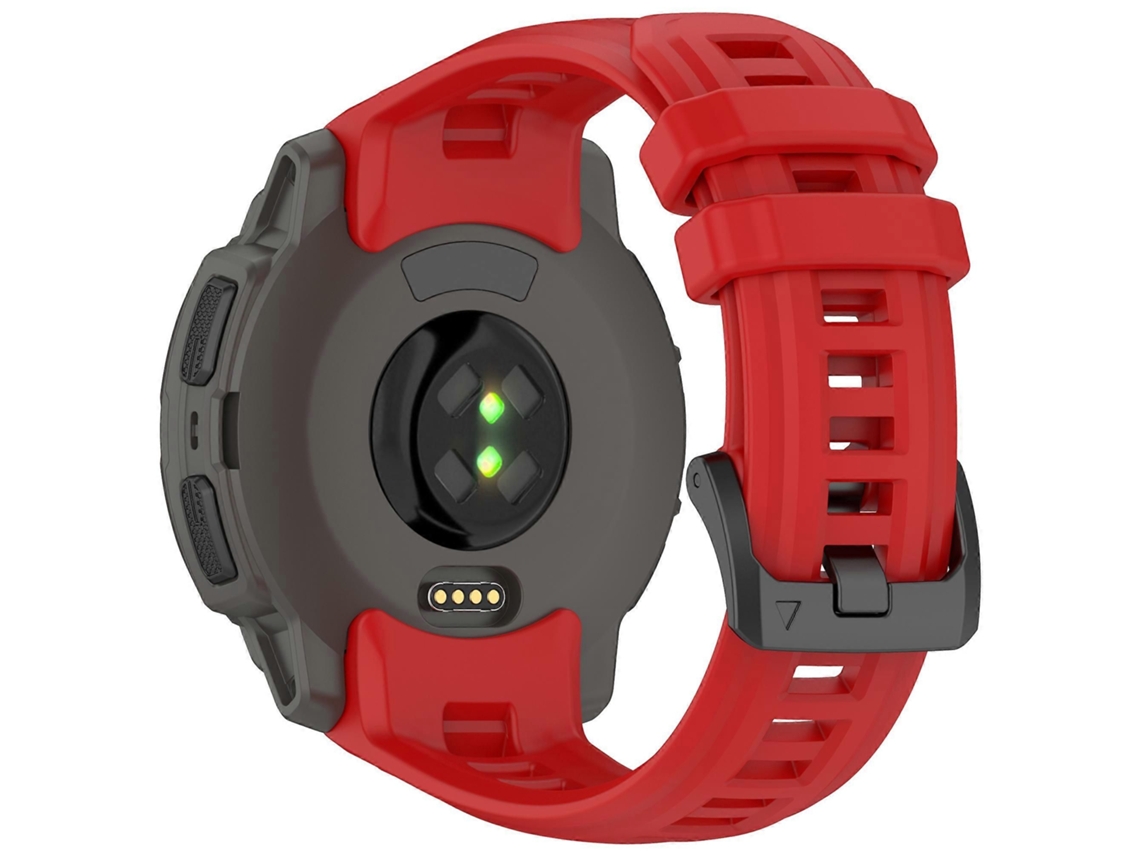 Para Garmin Instinct E 45mm Pulseira Smartwatch Respirável Esportes Silicone Pulseira Vermelha