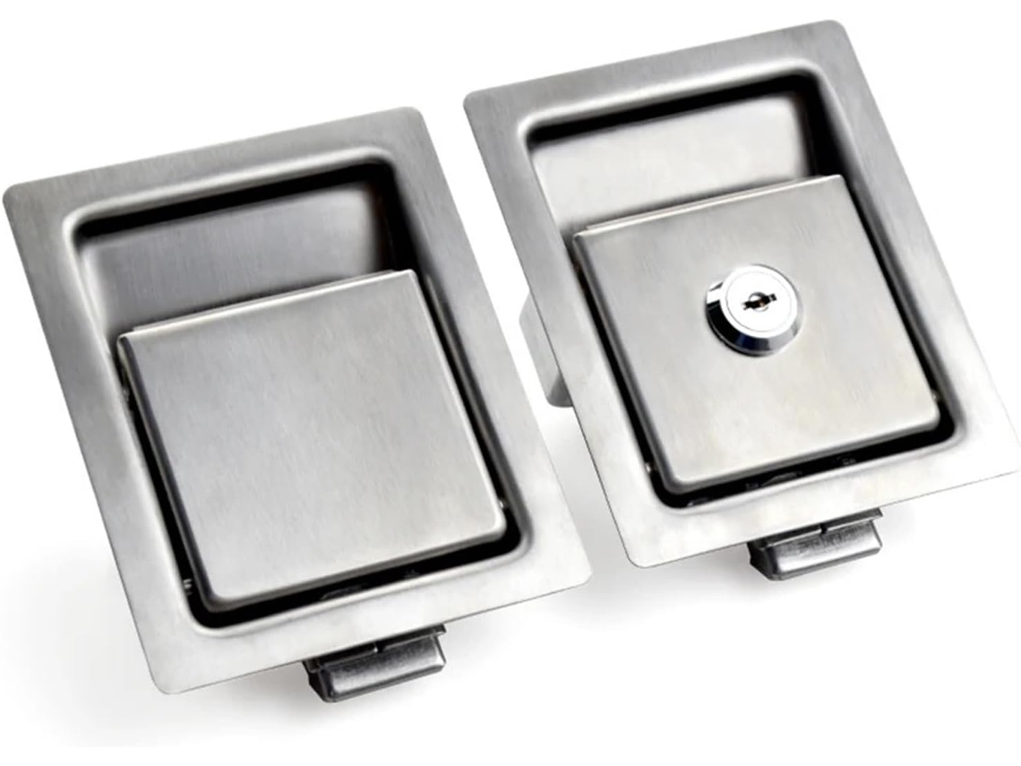 Trava De Porta Embutida Tipo Alavanca Para Caminhão E Reboque Contêiner Xk101 Em Aço Inoxidável 1 Peça Xk101s 304j
