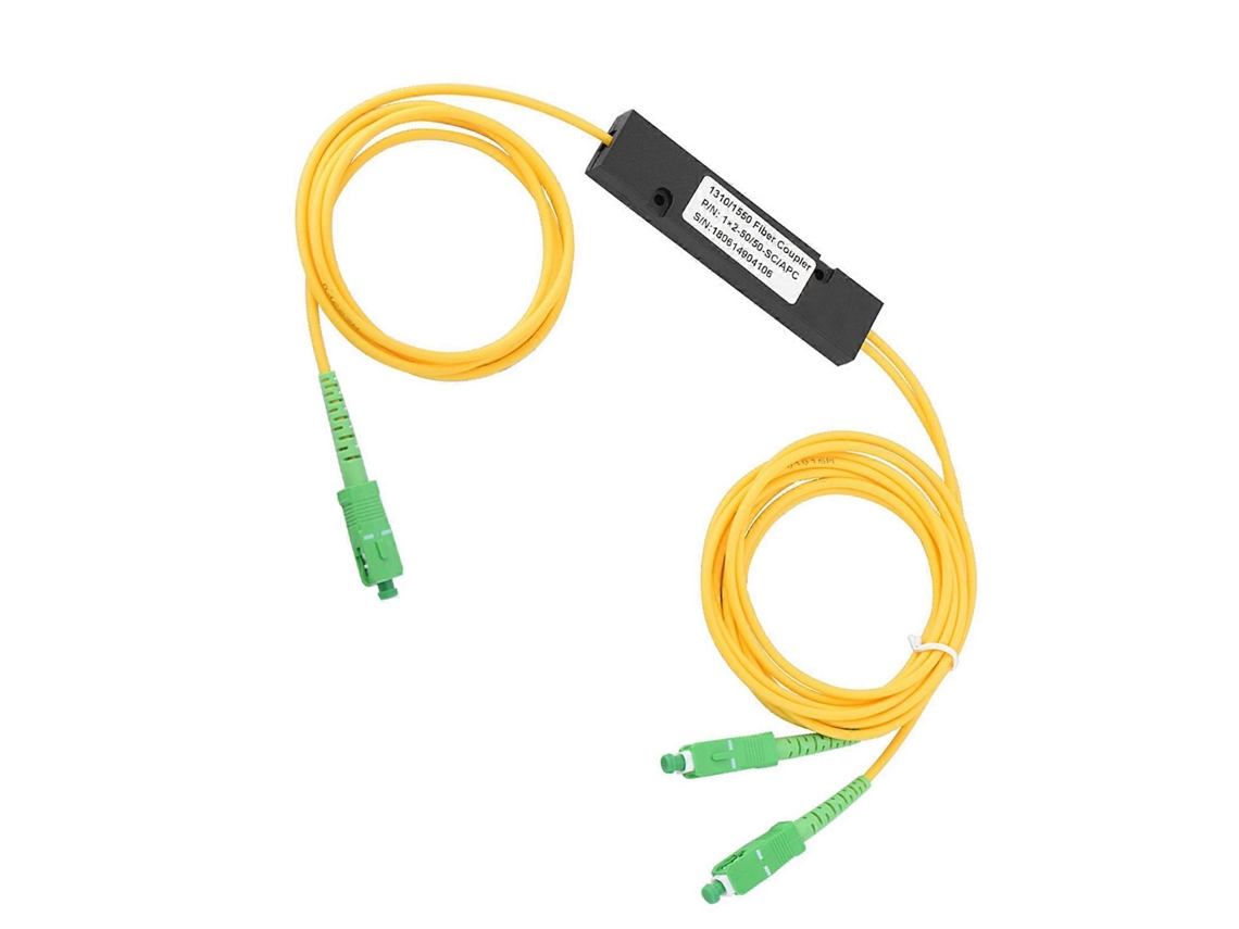 Divisor de fibra óptica Monomodo SC APC 1x2 PLC SC/UPC PCL Aquaforge