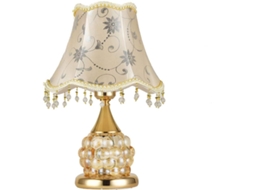 Abajur De Mesa Para Quarto, Dormitório, Luz Noturna, Pendente De Cristal Led, Luminária De Mesa Com Bordado Cristal