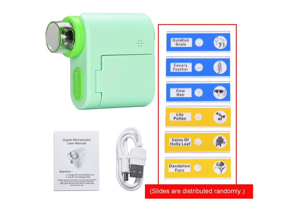 Microscópio Digital Portátil Para Crianças Com Tela Colorida De 2,0 Polegadas E Aumento De 1000x