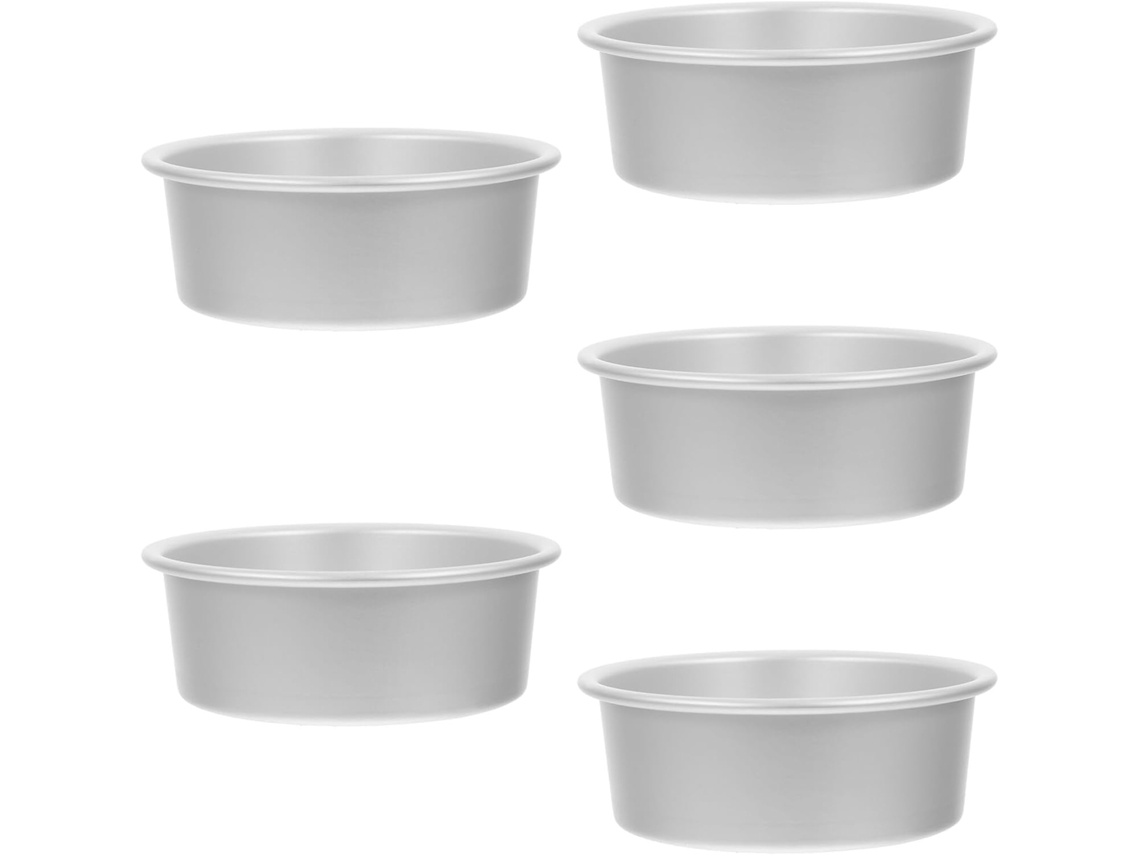 Formas redondas de alumínio para mini boliche Hemobllo, 5 peças de 15 cm