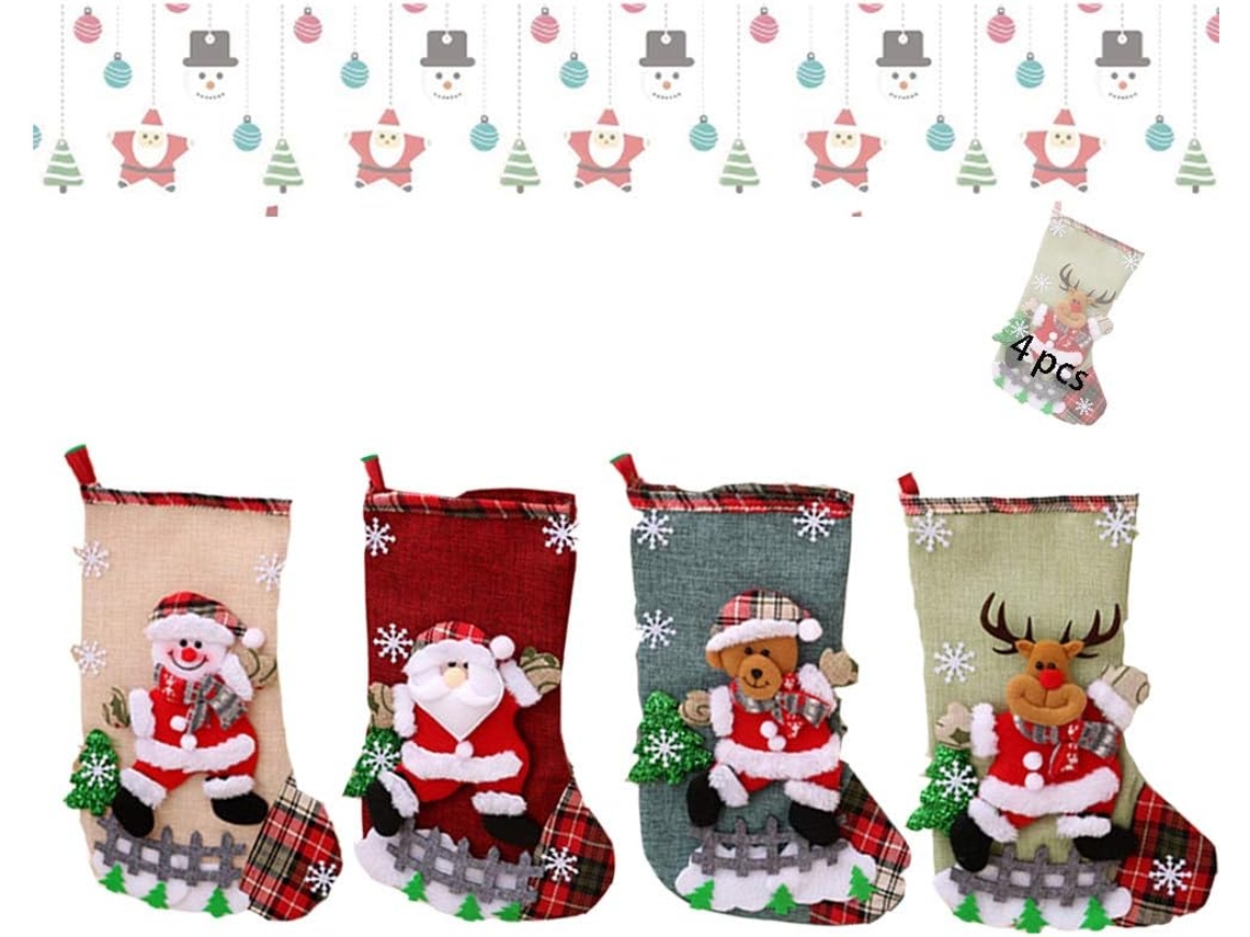 Meias De Natal, Decorações De Tecido De Serem