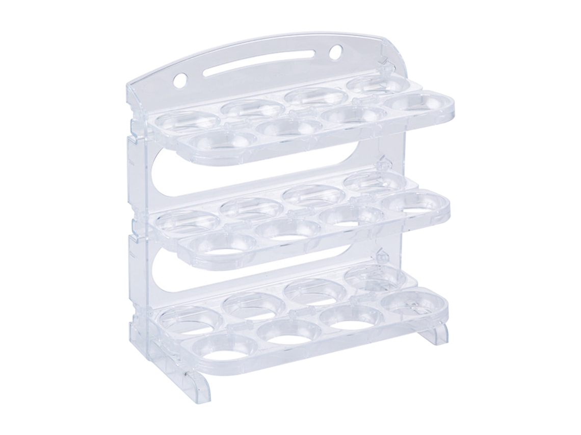 Suporte De Ovos Para Frigorífico De 3 Camadas - Caixa Organizadora Transparente Para 24 Ovos Para Porta