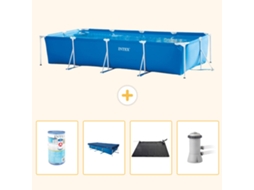 Intex Piscina Com Estrutura Retangular - 450x220x84 Cm - 5-peças S97