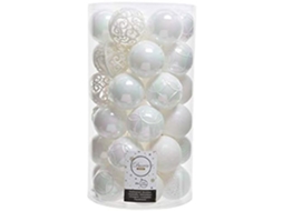 Bolas de Natal de Plástico Branco Iridescente 6 Cm X 37 KAEMINGK