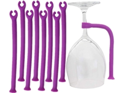 Conjunto de 8 Suportes para Taças de Vinho em Silicone, Próprios para Lava louças AQUAFORGE